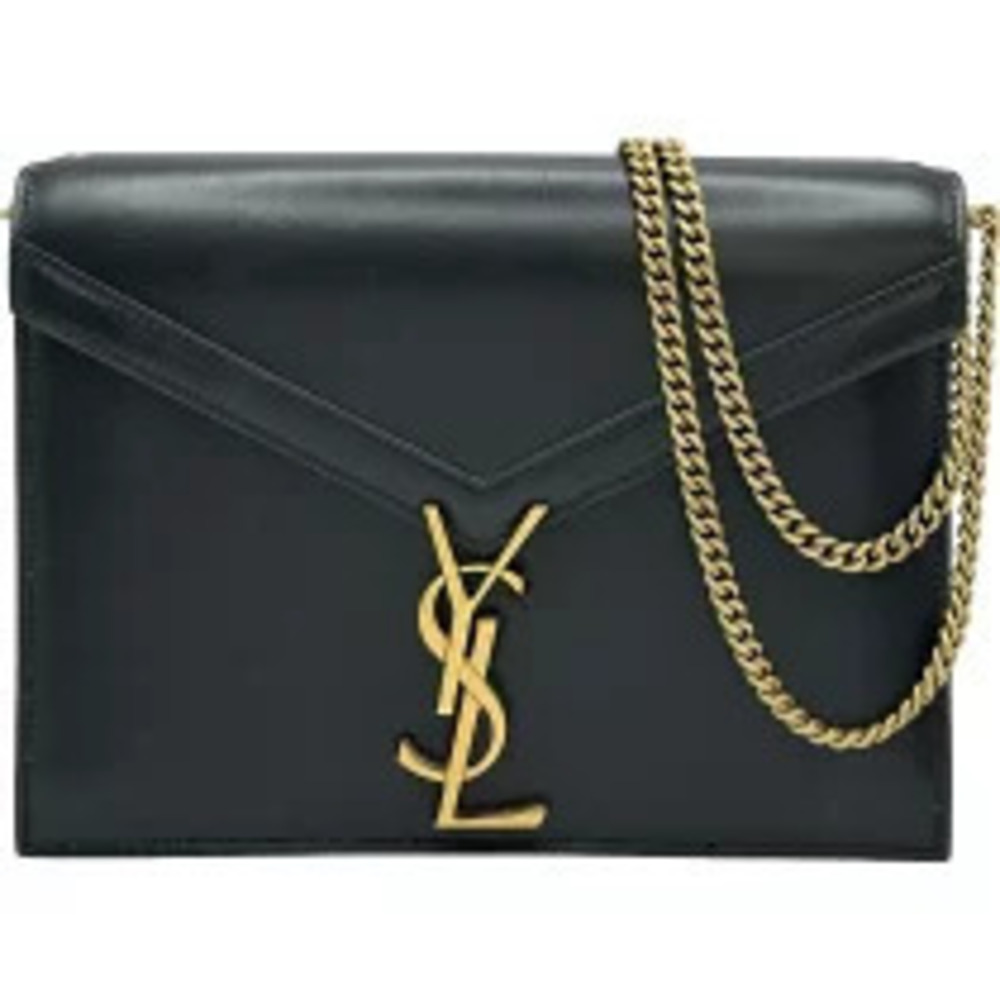 Saint Laurent Cassandra Black Leather Shoulder Bag